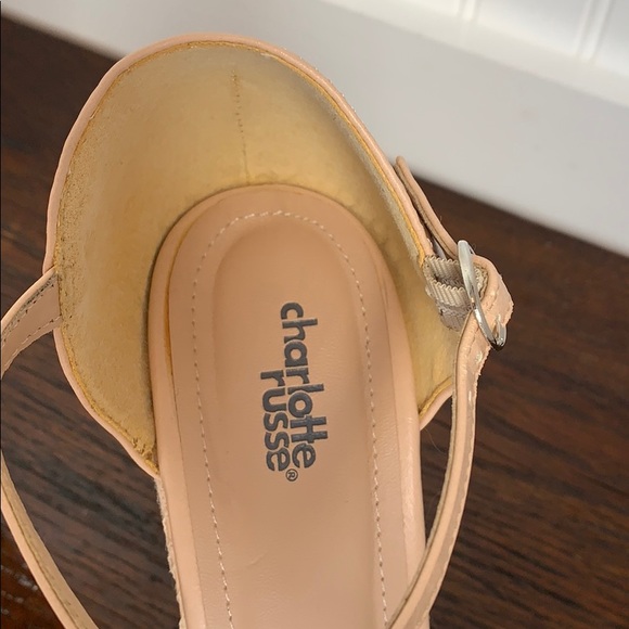 Charlotte Russe Nude Wedge Lace Size 10 - Picture 11 of 16